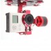 Red 2-axis BGC Brushless Camera Gimbal GoPro3 Motors Controller PTZ Complete Set for both Airplane & Multicopter