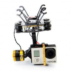 Ready to Use FPV 2-axis BGC Brushless Camera Gimbal GoPro3 w/ Motors Controller PTZ