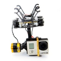 FPV 2-axis BGC Brushless Camera Gimbal Mount PTZ w. Motors for GoPro3 Golden Version 