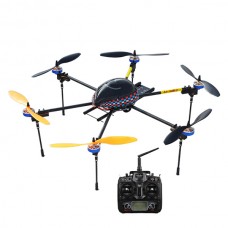 LOTUSRC T700G FPV Foldable Hexacopter ARF Manual Operate Landing Gear RC Flyer + DEVO 10 & Aluminium Case