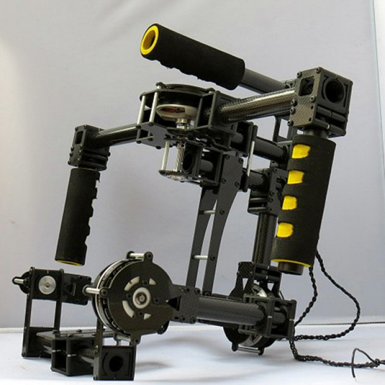 Carbon 3Axis Brushless Gimbal Camera Mount Stabilizer 5D2 DSLR Run