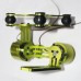 Brushless Camera Gimbal Mount Ptz+ Motor for DJI Gopro 2 3 Green Alloy