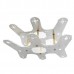 Silver Alum Alloy Hexapod Spider Six Legs Robot Frame Kit Matt 3DOF 