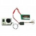 Clover Antenna+200MW 5.8G5.8G 200mW AV Wireless Transmitter 8CH Video FPV Dual AV output 500M-Black