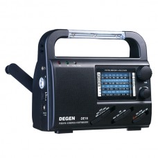 Degen DE16 Multifunction Handcranking / Solar Powered Radio w/ 3-LED Lamp