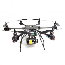 X-CAM Multi-Rotor Copter CF6-Mini Collapsible Folding Hexacopter +Plastic Landing Skid for Gopro & Mini DSLR FPV