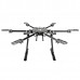 X-CAM Multi-Rotor Copter CF6-Mini Collapsible Folding Hexacopter +Plastic Landing Skid for Gopro & Mini DSLR FPV