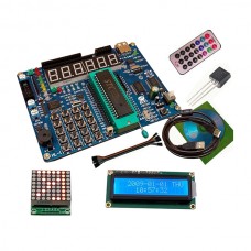 51 Single Chip Development Board 51 STC89C52 Learning Board w/ 1602 LCD IR Temperature Sensor