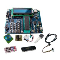 51 Single Chip Development Board 51 STC89C52 Learning Board w/ Emulator 1602 LCD IR Temperature Sensor