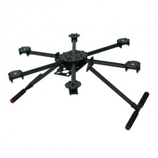 TZT V6 550mm Carbon Fiber Folding Hexacopter FPV Multicopter Frame & Landing skid Gear 