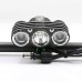 JEXREE Lasted and High Quality Super Bright 3 x Cree XM-L3 U2 LED 3-Mode 2200 Lumens Bike Light with Battery Pack and Charger