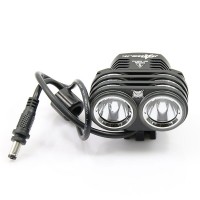 JEXREE 2 x Cree XM-L2 U2 LED 4-Mode 2200 Lumens Bike Light with Battery Pack and Charger