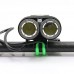 JEXREE 2 x Cree XM-L2 U2 LED 4-Mode 2200 Lumens Bike Light with Battery Pack and Charger
