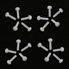  20pcs M3 x 12mm Round Plastic Nylon Screws for Multicopter Flight