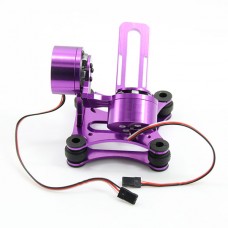 CNC Alloy Brushless Camera Gimbal Mount Ptz+ Motor for DJI Gopro 2 3-Purple