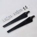 1552 Carbon Fiber Folding Propeller CW/CCW Set w/ Silver Propeller Holder Mount Bracket Titanium