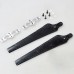 1552 Carbon Fiber Folding Propeller CW/CCW Set w/ Silver Propeller Holder Mount Bracket Titanium