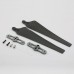 1552 Carbon Fiber Folding Propeller CW/CCW Set w/ Silver Propeller Holder Mount Bracket Titanium