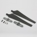 1552 Carbon Fiber Folding Propeller CW/CCW Set w/ Black Propeller Holder Mount Bracket Titanium