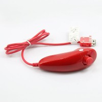 2 in 1 Wired Nunchuk Controller for Wii U - Red(80cm-Cable)