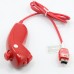 2 in 1 Wired Nunchuk Controller for Wii U - Red(80cm-Cable)