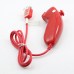 2 in 1 Wired Nunchuk Controller for Wii U - Red(80cm-Cable)