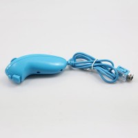 2 in 1 Wired Nunchuk Controller for Wii U - Blue(80cm-Cable)