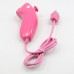 2 in 1 Wired Nunchuk Controller for Wii U - Rose Red (80cm-Cable)
