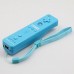 Wireless Motion Plus Remote Controller+Silicone Case +Wristband for Nintendo Wii Blue