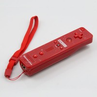 Wireless Motion Plus Remote Controller+Silicone Case +Wristband for Nintendo Wii Red 