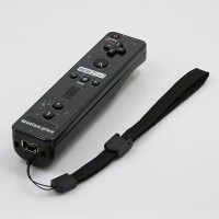 Wireless Motion Plus Remote Controller+Silicone Case +Wristband for Nintendo Wii Black