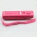 Wireless Motion Plus Remote Controller+Silicone Case +Wristband for Nintendo Wii Pink