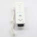 Wireless Remote Controller+Silicone Case +Wristband for Nintendo Wii-White