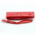 Wireless Remote Controller+Silicone Case +Wristband for Nintendo Wii-Red