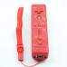 Wireless Remote Controller+Silicone Case +Wristband for Nintendo Wii-Red