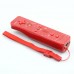 Wireless Remote Controller+Silicone Case +Wristband for Nintendo Wii-Red