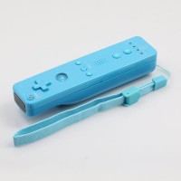 Wireless Remote Controller+Silicone Case +Wristband for Nintendo Wii-Skyblue