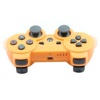 Replacement ABS Full Case for PS3 / PS3 Slim / PS3 4000 Controller - Electroplating Orange