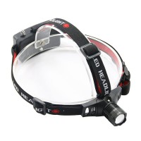 High Power Dull Polish 3-Mode Zoom Cree Q5 LED Focus Headlamp Camping Zoomable Headlight Black 280LM)