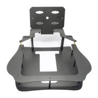 3K Twill Carbon Fiber 7/8 inch Monitor Bracket Folding Remote Controller Holder for Ground Station Framing