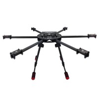 Flying 675mm High Strength Multi-Copter 16mm Carbon Fiber FPV Hexacopter Multicopter w/ CF Landing Skid