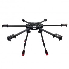 Flying 675mm High Strength Multi-Copter 16mm Carbon Fiber FPV Hexacopter Multicopter w/ CF Landing Skid