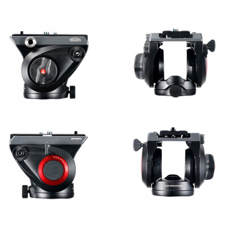 Manfrotto MVH500AH Fluid Video Head Handheld Camera Mount with Flat