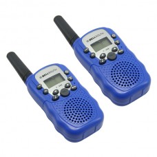 2 Pcs T388 0.5W UHF Auto Multi-Channels 2-Way Radios Walkie Talkie interphone T-388 Blue