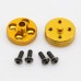 1 Pair CW/CCW CNC Aluminum Alloy Quick Mount Propeller Adapter Propeller Base Holder-Yellow