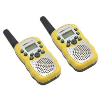 2 Pcs T388 0.5W UHF Auto Multi-Channels 2-Way Radios Walkie Talkie interphone T-388 Yellow