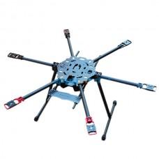 HMF865 S800 Carbon Fiber Hexacopter Folding Six Axis FPV Aircraft Frame Kit w/ Landing skid