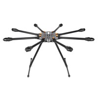 X-CAM Kongcopter FO1000 Folding Hexacopter Frame Kit 25mm Tube Aircraft w/ Landing Skid