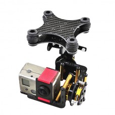 Gopro 2 Carbon Fiber Two Axis FPV Brushless Camera Gimbal Mount PTZ Complete Kit w/ 4pcs Rubber Ball  f/ Multicopter