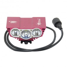Red SolarStorm X3 3xCree XM-L U2 4-Modes 3800-lumen Bicycle Light (4*18650 Battery)